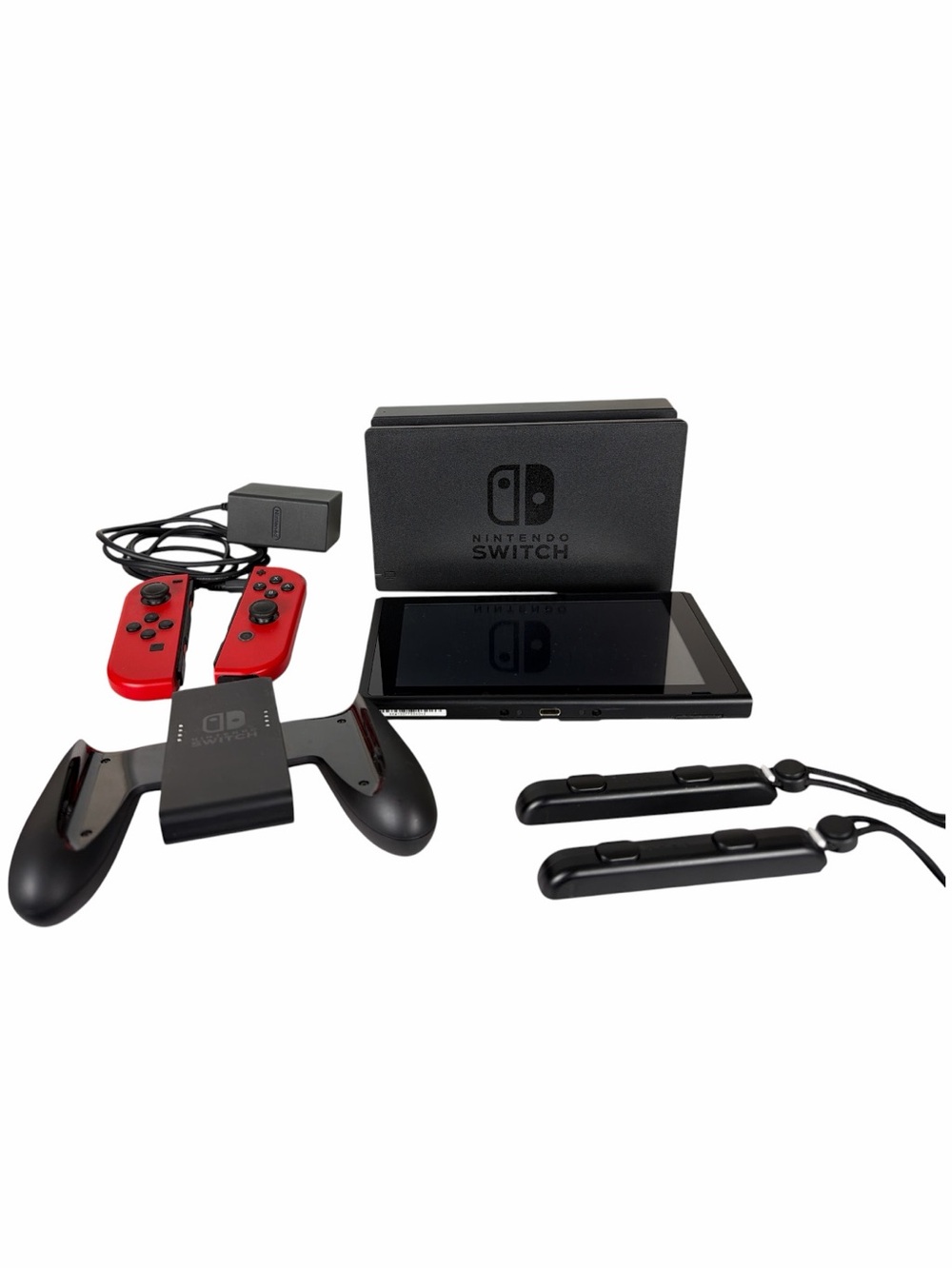 Nintendo Switch Neon Red Blue Joy-Con Complete in Box CIB Tested & Reset